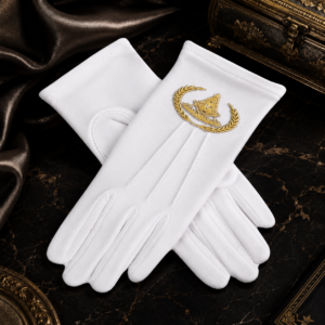 Guantes Masónico Past Master - Rito Escocés Antiguo y Aceptado (REAA)