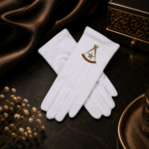 Guantes Masónico Grado 5° Maestro Perfecto - Rito Escocés Antiguo y Aceptado (REAA)