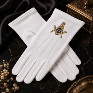 Guantes Masónico Grado 3° Maestro Mason - Rito Escocés Antiguo y Aceptado (REAA)