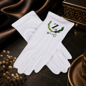 Guantes Masónico Grado 4° Maestro Secreto - Rito Escocés Antiguo y Aceptado (REAA)
