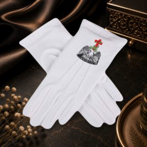 Guantes Masónico Grado 18° Príncipe Rosacruz - Rito Escocés Antiguo y Aceptado (REAA)